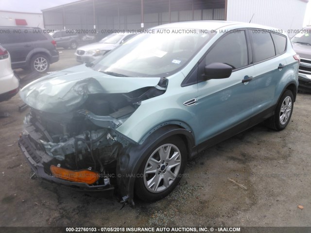 1FMCU0F76DUA71610 - 2013 FORD ESCAPE S Light Blue photo 2