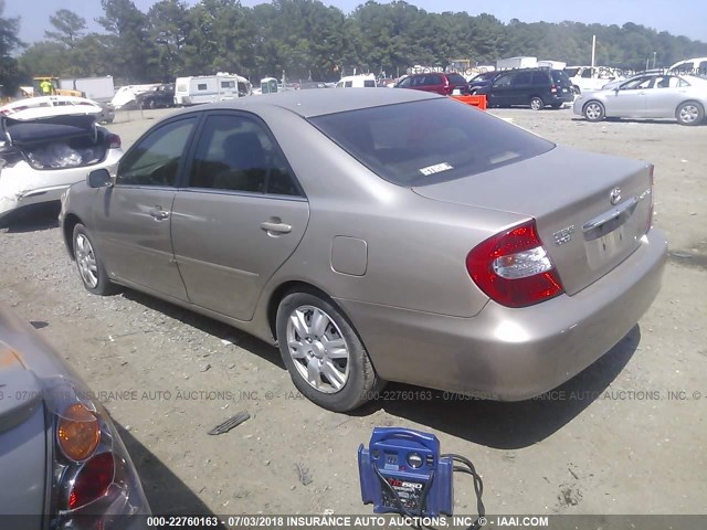 4T1BE30K93U691924 - 2003 TOYOTA CAMRY LE/XLE/SE ოქროსფერი ფოტო 3