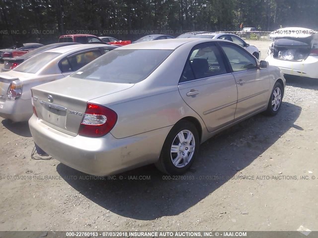 4T1BE30K93U691924 - 2003 TOYOTA CAMRY LE/XLE/SE ოქროსფერი ფოტო 4