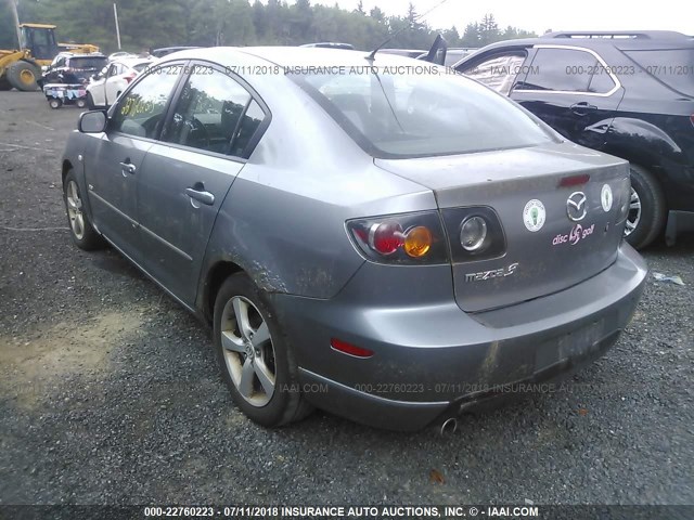 JM1BK123651320862 - 2005 MAZDA 3 S GRAY photo 3