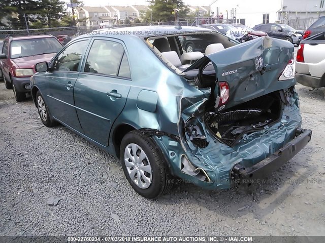 2T1BU40E49C151801 - 2009 TOYOTA COROLLA S/LE/XLE GREEN photo 3