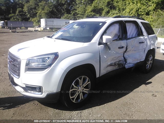 1GKKVRKD4GJ117572 - 2016 GMC ACADIA SLT-1 WHITE photo 2