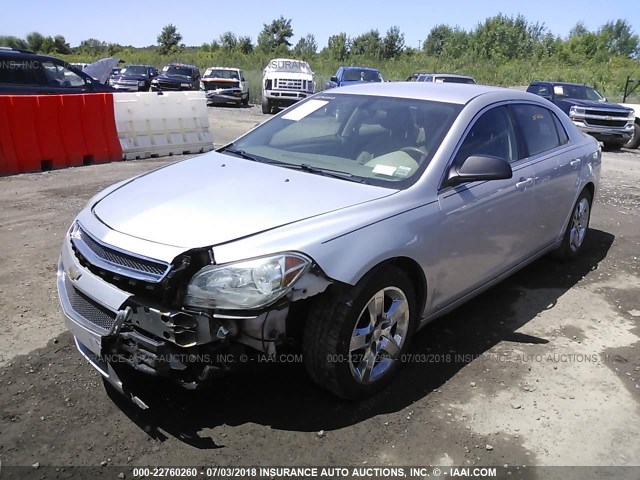 1G1ZA5EBXAF106331 - 2010 CHEVROLET MALIBU LS ვერცხლისფერი ფოტო 2