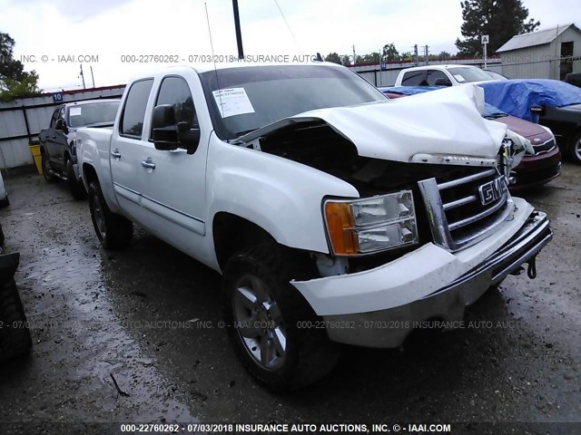 3GTP2VE78DG120254 - 2013 GMC SIERRA K1500 SLE WHITE photo 1