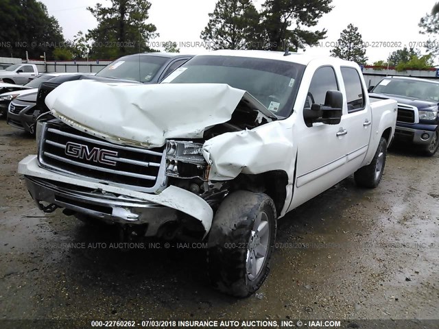 3GTP2VE78DG120254 - 2013 GMC SIERRA K1500 SLE WHITE photo 2