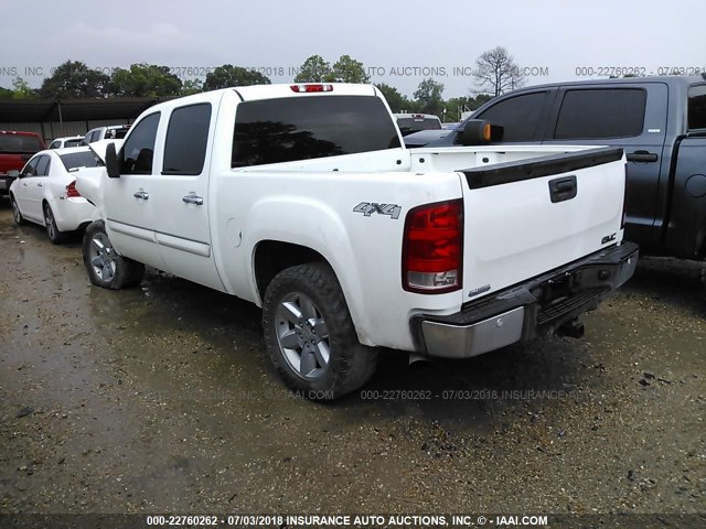 3GTP2VE78DG120254 - 2013 GMC SIERRA K1500 SLE WHITE photo 3