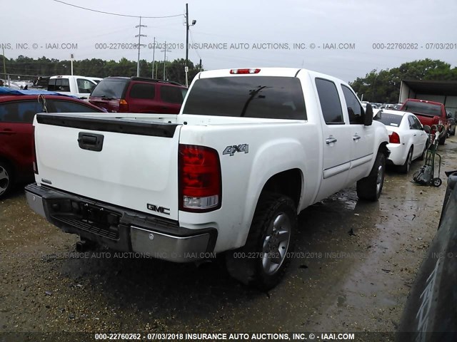 3GTP2VE78DG120254 - 2013 GMC SIERRA K1500 SLE WHITE photo 4