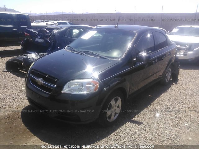 KL1TD5DE1AB113859 - 2010 CHEVROLET AVEO LS/LT BLACK photo 2