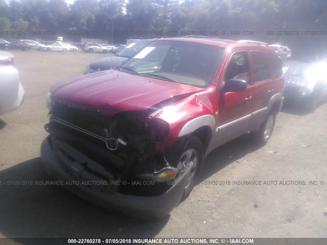 4F2YU06171KM58177 - 2001 MAZDA TRIBUTE DX RED photo 2