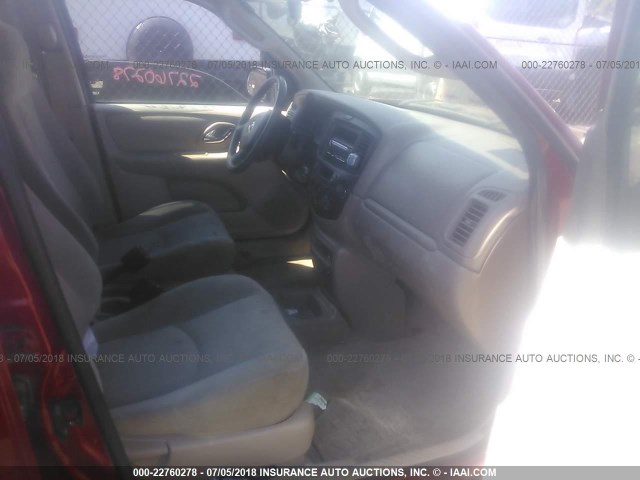 4F2YU06171KM58177 - 2001 MAZDA TRIBUTE DX 红色 照片 5