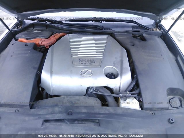 JTHBC96S595018778 - 2009 LEXUS GS 450H SILVER photo 10