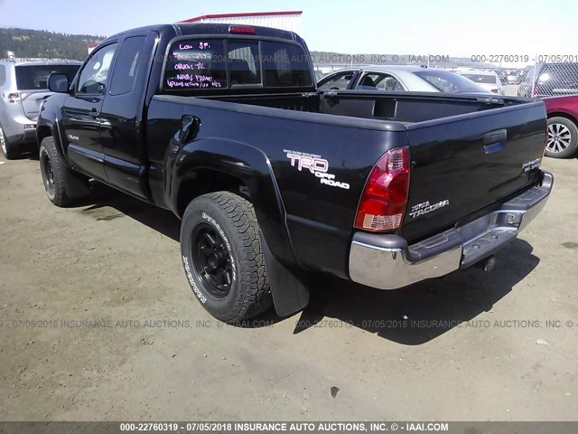 5TETU62N55Z020250 - 2005 TOYOTA TACOMA PRERUNNER ACCESS CAB BLACK photo 3