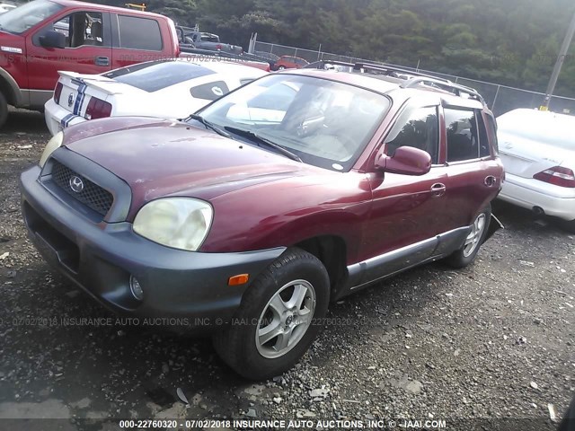 KM8SC13D34U766321 - 2004 HYUNDAI SANTA FE GLS/LX RED photo 2