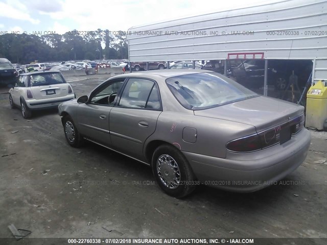 2G4WS55J031251012 - 2003 BUICK CENTURY CUSTOM GOLD photo 3