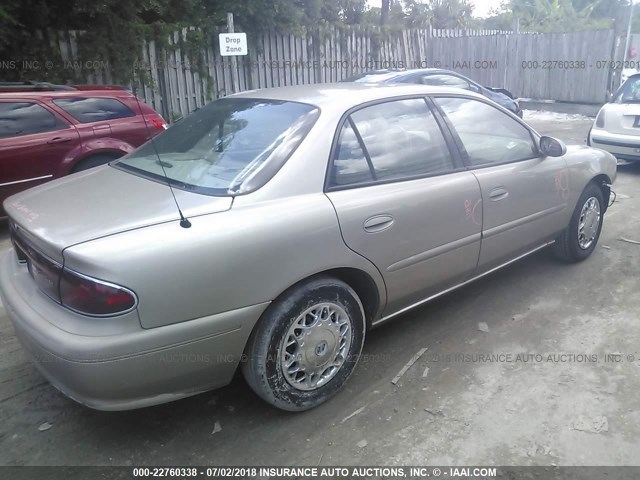 2G4WS55J031251012 - 2003 BUICK CENTURY CUSTOM GOLD photo 4