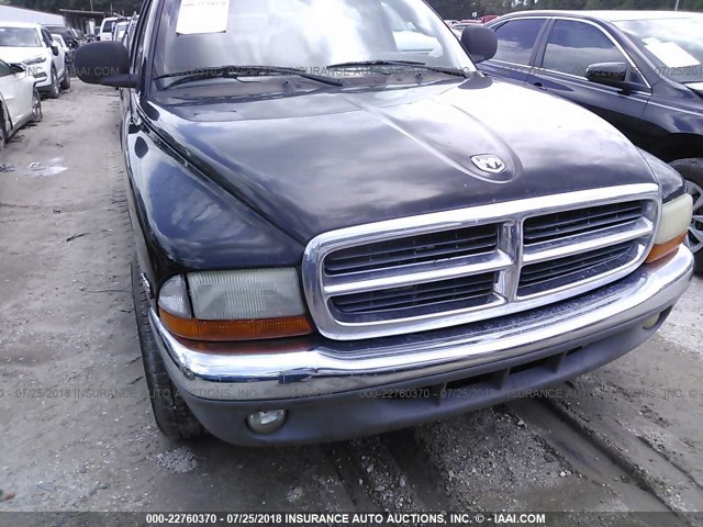 1B7GL2AN7YS718236 - 2000 DODGE DAKOTA QUAD BLACK photo 6