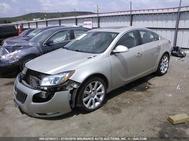 2G4GU5GV2D9190814 - 2013 BUICK REGAL PREMIUM GOLD photo 2