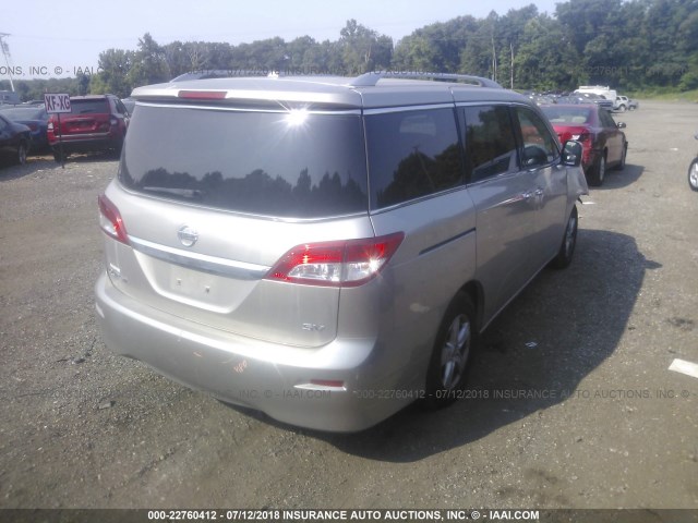 JN8AE2KP0C9032608 - 2012 NISSAN QUEST S/SV/SL/LE GOLD photo 4