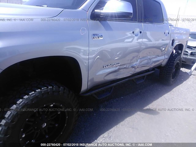 5TFEY5F12EX166904 - 2014 TOYOTA TUNDRA CREWMAX SR5 SILVER photo 6