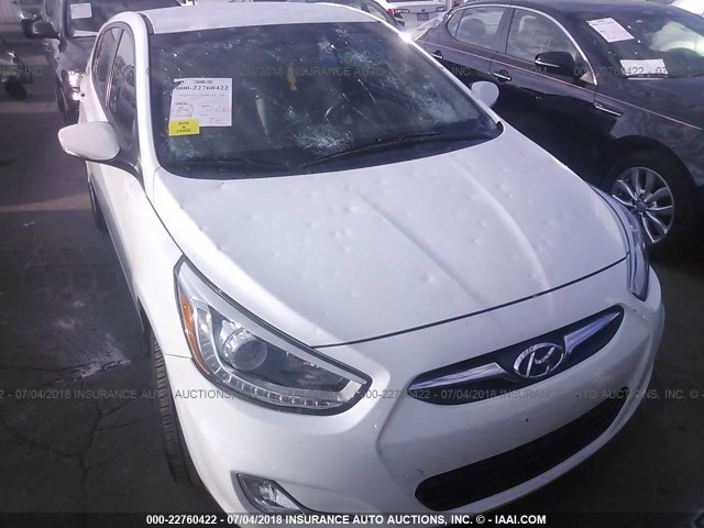 KMHCU5AE4EU153730 - 2014 HYUNDAI ACCENT GLS/SE WHITE photo 6