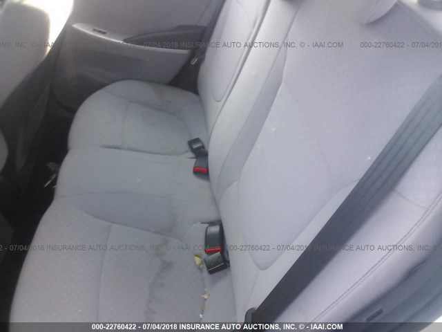 KMHCU5AE4EU153730 - 2014 HYUNDAI ACCENT GLS/SE WHITE photo 8