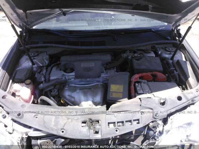 4T1BD1FK6EU100899 - 2014 TOYOTA CAMRY HYBRID/LE/XLE ვერცხლისფერი ფოტო 10