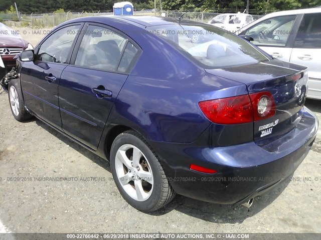 JM1BK12F251290382 - 2005 MAZDA 3 I BLUE photo 3