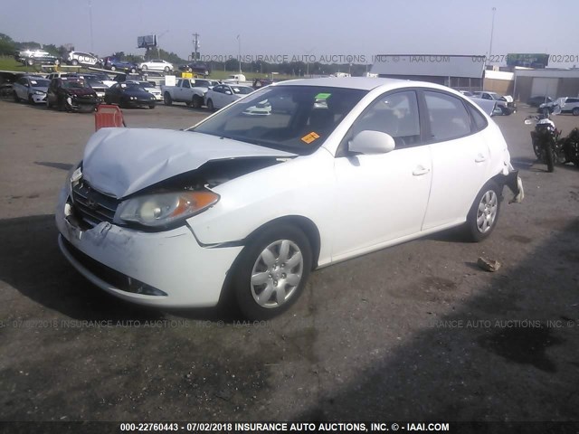 KMHDU46D99U691070 - 2009 HYUNDAI ELANTRA GLS/SE WHITE photo 2