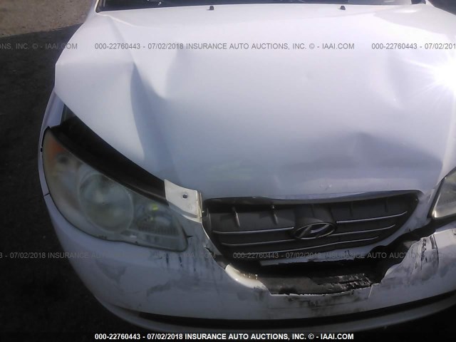 KMHDU46D99U691070 - 2009 HYUNDAI ELANTRA GLS/SE WHITE photo 6