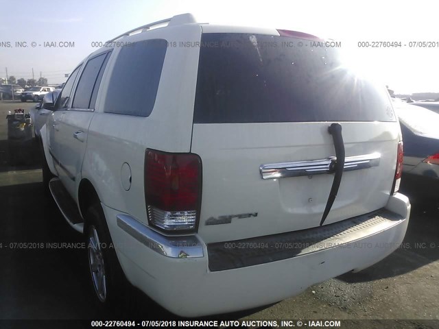 1A8HX58P97F517777 - 2007 CHRYSLER ASPEN LIMITED Blanc photo 3