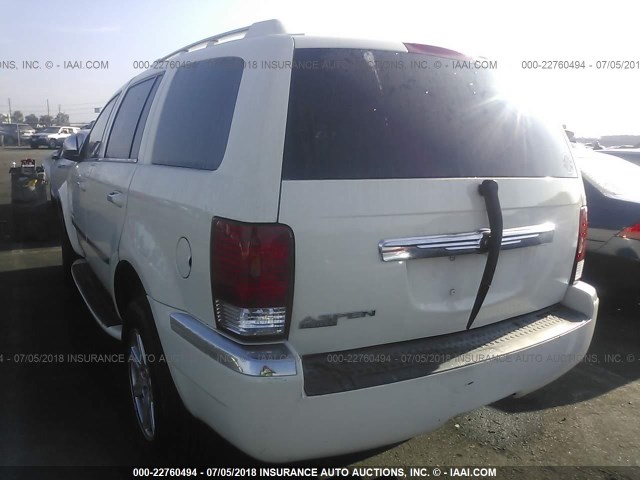 1A8HX58P97F517777 - 2007 CHRYSLER ASPEN LIMITED WHITE photo 3