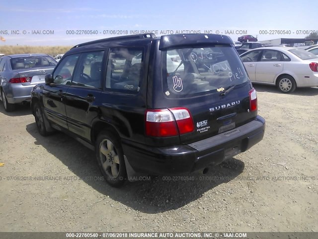 JF1SF65642H712593 - 2002 SUBARU FORESTER S შავი ფოტო 3