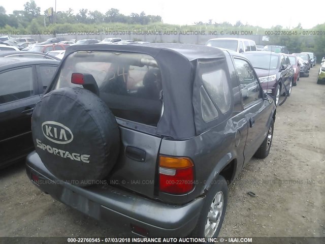 KNDJA623X25138274 - 2002 KIA SPORTAGE GRAY photo 4