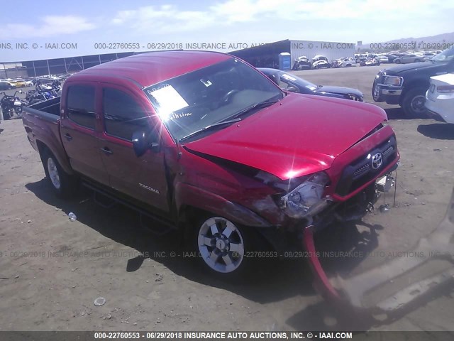 5TFJX4GN2DX014651 - 2013 TOYOTA TACOMA DOUBLE CAB RED photo 1