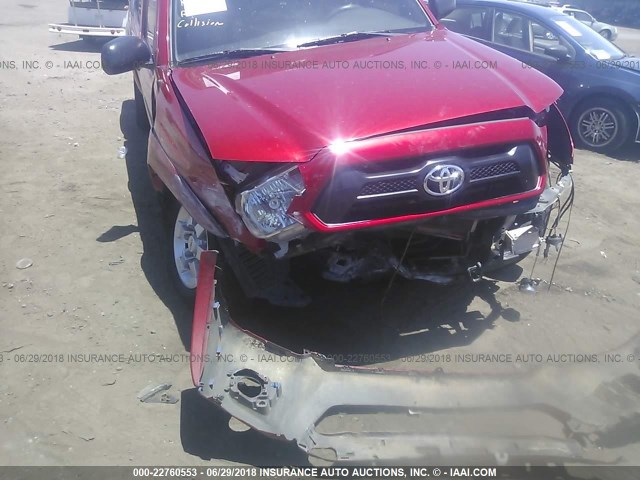 5TFJX4GN2DX014651 - 2013 TOYOTA TACOMA DOUBLE CAB RED photo 6