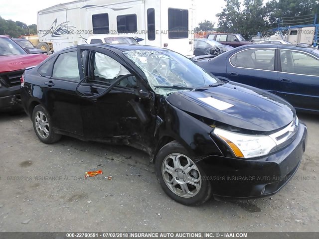 1FAHP35N08W214277 - 2008 FORD FOCUS SE/SEL/SES BLACK photo 1