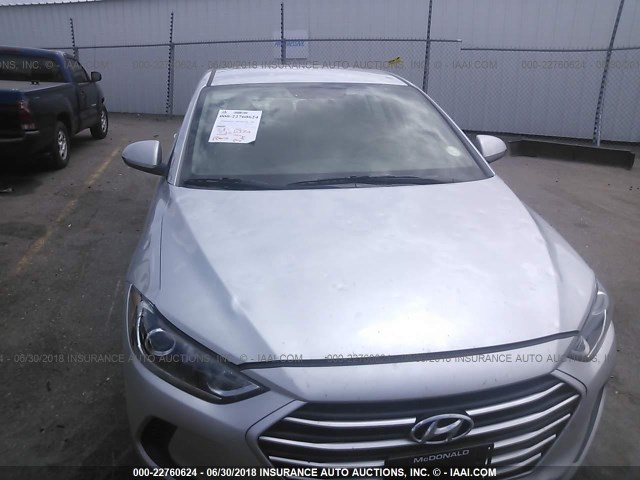 5NPD84LF4JH274758 - 2018 HYUNDAI ELANTRA SEL/VALUE/LIMITED SILVER photo 6