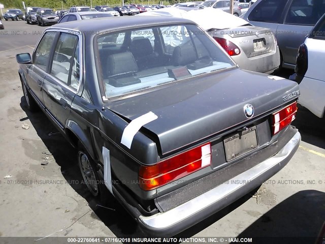 WBAAE6408G1701874 - 1986 BMW 325 E AUTOMATIC GRAY photo 3