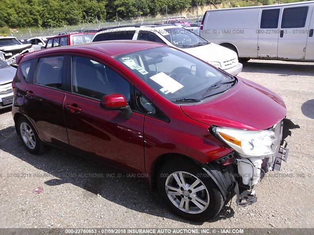3N1CE2CP5EL374846 - 2014 NISSAN VERSA NOTE S/S PLUS/SV/SL RED photo 1