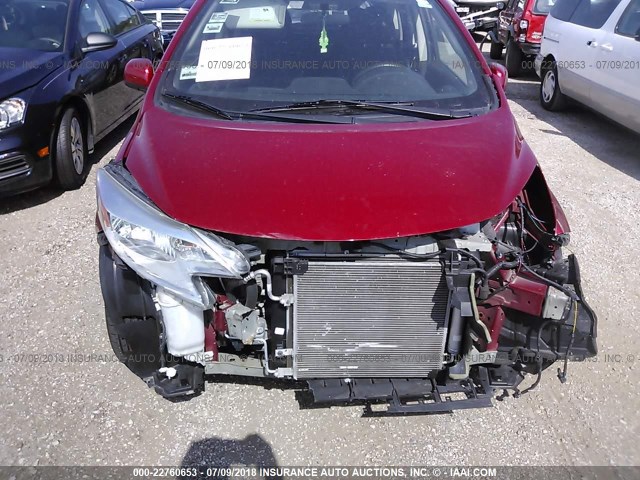 3N1CE2CP5EL374846 - 2014 NISSAN VERSA NOTE S/S PLUS/SV/SL RED photo 6