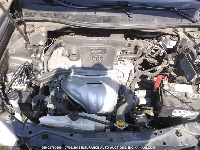 4T1BF1FK1CU083792 - 2012 TOYOTA CAMRY SE/LE/XLE GRAY photo 10