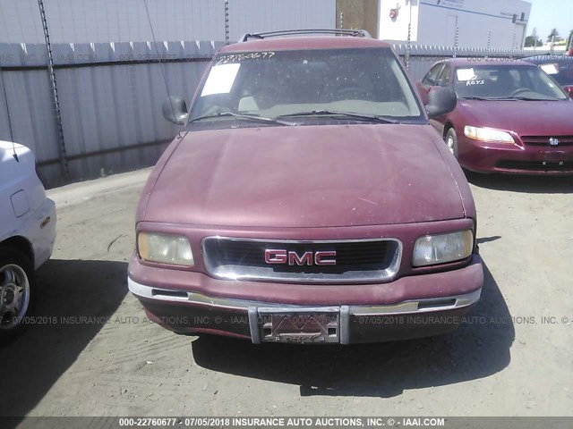 1GKCS13W3V2534137 - 1997 GMC JIMMY RED photo 6