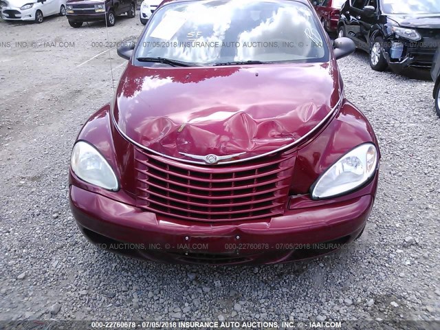 3C4FY48B74T331604 - 2004 CHRYSLER PT CRUISER RED photo 6