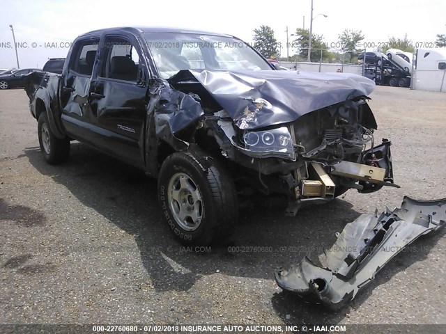 5TELU42N38Z528757 - 2008 TOYOTA TACOMA DOUBLE CAB BLACK photo 1