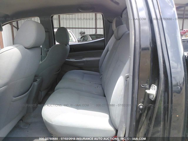 5TELU42N38Z528757 - 2008 TOYOTA TACOMA DOUBLE CAB შავი ფოტო 8