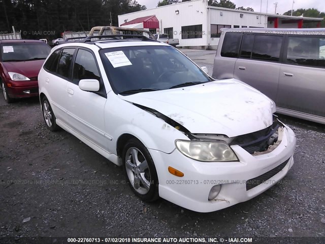 JM1BJ246221539765 - 2002 MAZDA PROTEGE PR5 WHITE photo 1