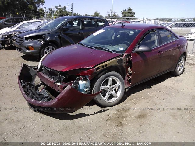 1G2ZH57N394221438 - 2009 PONTIAC G6 GT RED photo 2