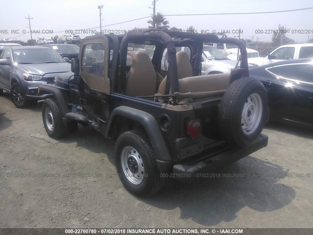 1J4FA29P5YP716148 - 2000 JEEP WRANGLER / TJ SE BLUE photo 3