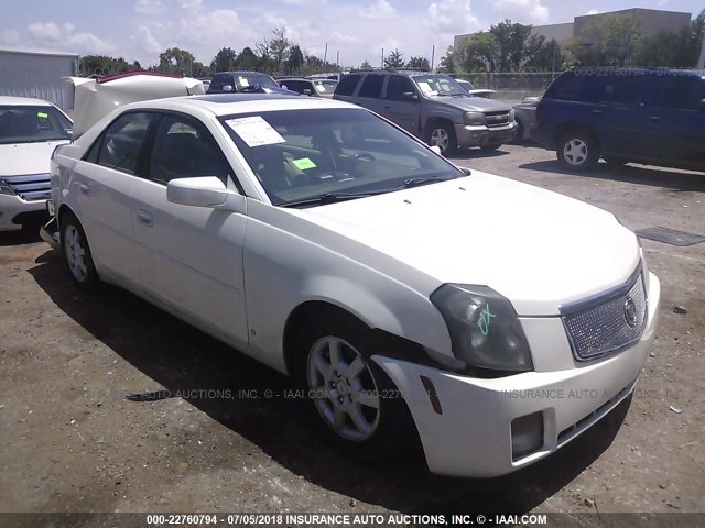 1G6DP577570187424 - 2007 CADILLAC CTS HI FEATURE V6 WHITE photo 1