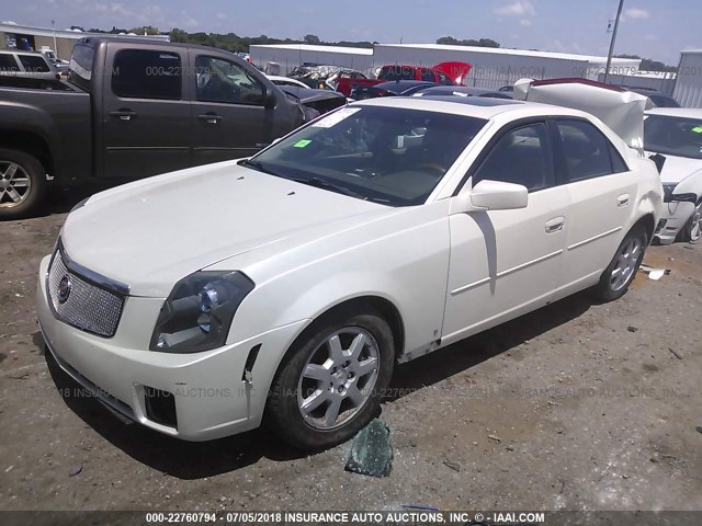 1G6DP577570187424 - 2007 CADILLAC CTS HI FEATURE V6 WHITE photo 2